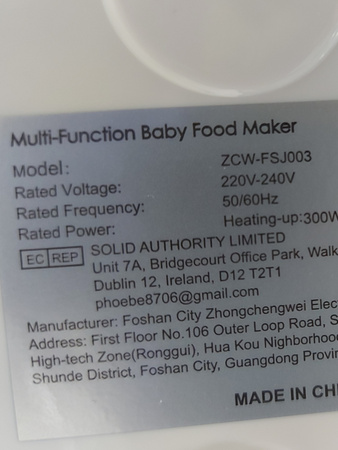 Robot kuchenny do posiłków dla dzieci ZCW-FSJ003 300W