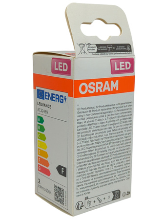 Żarówka LED Ledvance E14 P45 1.5W 136lm 2700K filament klar