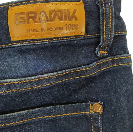 Spodnie jeans damskie GRAWIK 31 Granatowe