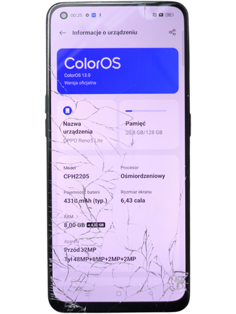 Smartfon OPPO Reno5 Lite 8/128GB 6,43" AMOLED 48MP 4310mAh