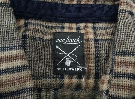 Koszula Męska Flanelowa w Kratę Van Laack Rozmiar: L
