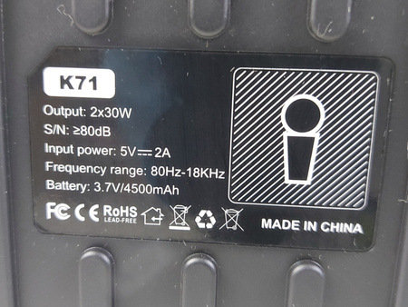 Głośnik przenośny wielofunkcyjny Karaoke Japouca K71 USB AUX Bluetooth 60W