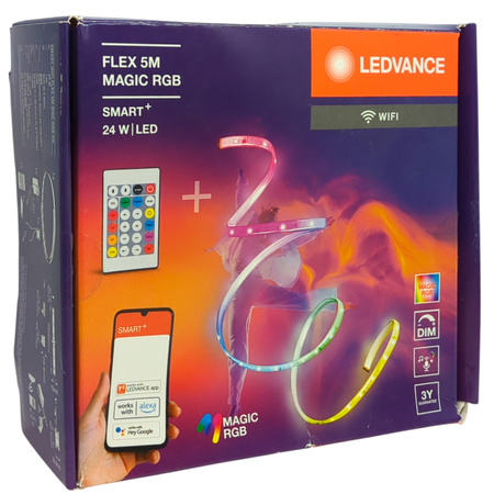 Taśma LED LEDVANCE FLEX 5M MAGIC RGB WIFI 24W 960lm RGB+Tunable White