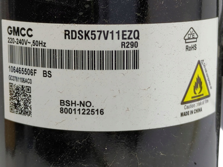 SPRĘŻARKA ROTACYJNA SUSZARKI GMCC RDSK57V11EZQ R-290