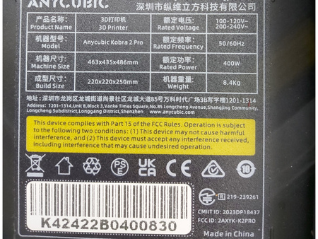 Drukarka 3D Anycubic Kobra 2 Pro