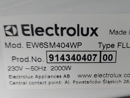 Pralka ELECTROLUX EW6SM404WP SensiCare 600 4kg 1000 obr/min
