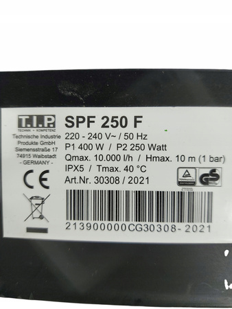 Filtr basenowy TIP SPF250F 10.000l/h
