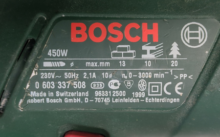 Wiertarka udarowa Bosch PSB 450 RE 450W 13mm szybkozaciskowa