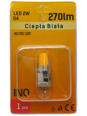 Żarówka Halogenowa INQ G4 2W 3000K Ciepła Biała LT300WW
