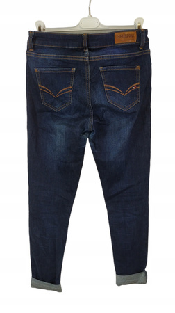Spodnie jeans damskie GRAWIK 31 Granatowe