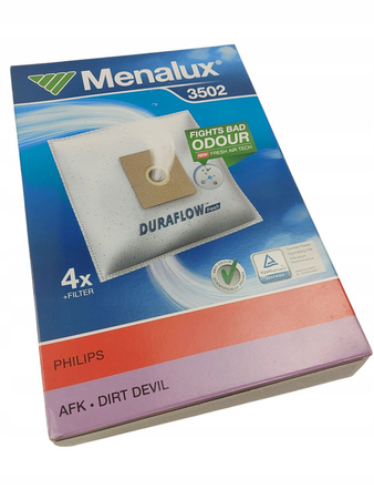 Worki do odkurzaczy z filtrem Menalux 3502 4 sztuki