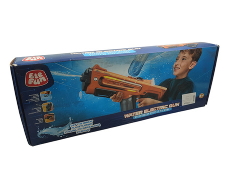Elefun Elektryczny pistolet na wodę duży 350ml pomarańczowy