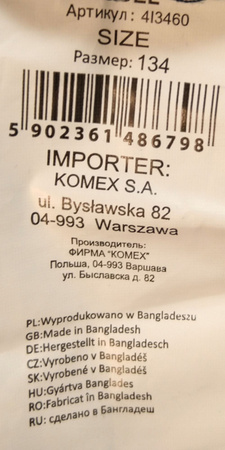 T-SHIRT DZIECIĘCY LINCOLN&SHARKS ROZMIAR 134 GRANATOWY