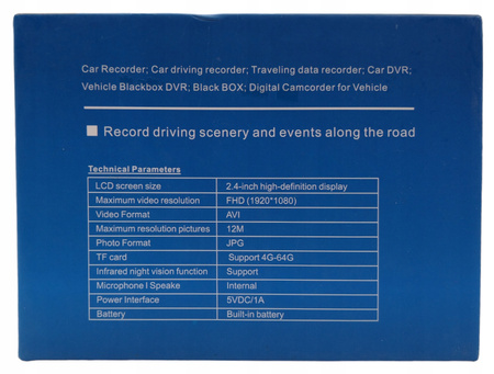 Kamera samochodowa Rejestrator Vehicle Blackbox DVR Q11