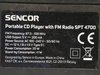 Radioodtwarzacz Sencor SPT 4700 CD-R/RW, Bluetooth V4.0, MP3, SD i USB
