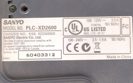 Projektor Sanyo PLC-XD2600