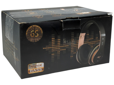Słuchawki bezprzewodowe 6S Bluetooth 5.0 nauszne 40h MP3