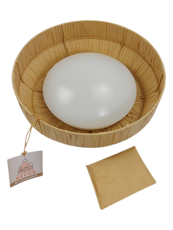Lampa sufitowa bambusowa Planon 30x30cm 12W 3000K ciepła Ledvance