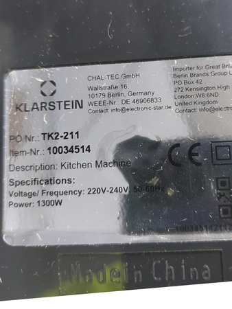 Robot planetarny Klarstein Bella Pico 2G Kremowy 1300 W 5 L