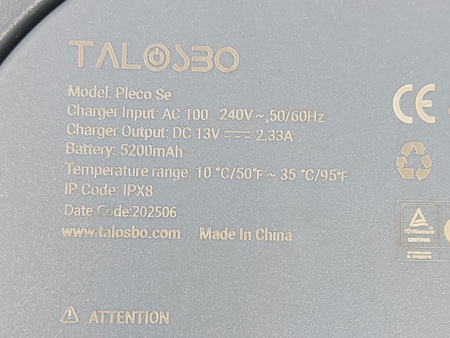 Robot odkurzający do basenów TALOSBO Pleco SE bezprzewodowy