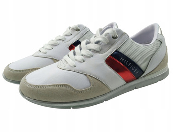 Sneakersy niskie damskie TOMMY HILFIGER rozmiar 39 BIAŁE