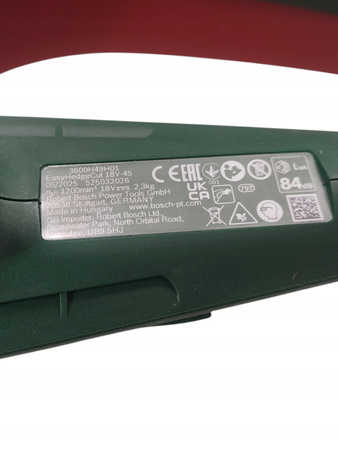 Nożyce do żywopłotu Bosch Easyhedgecut SEKATOR DO ŻYWOPŁOTU BOSCH 18-45