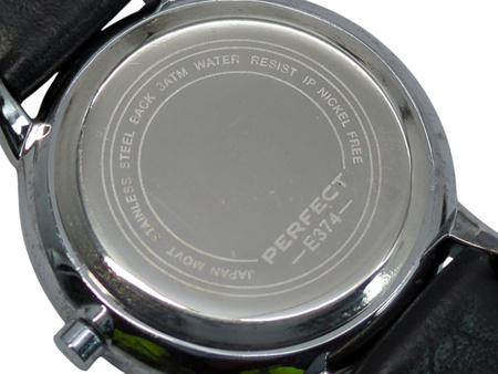 Zegarek damski na pasku PERFECT E374-03 czarny