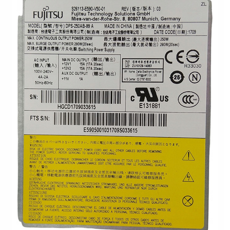 Zasilacz Fujitsu DPS-250AB-99 A
