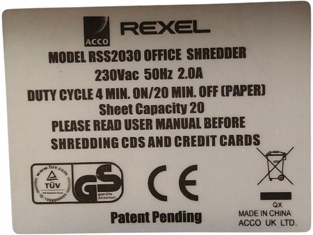 Niszczarka Rexel Mercury RSS2030