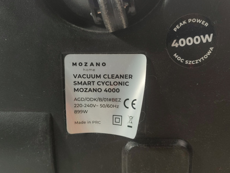 ODKURZACZ BEZWORKOWY CYKLONOWY TURBOSZCZOTKA FILTR HEPA MOZANO