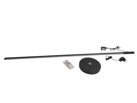 Lampa stojąca SMART Wi-Fi FLOOR ROUND LED 14W z pilotem Black 140cm RGB +TW