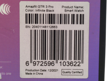 Smartwatch AMAZFIT GTR 3 Pro Czarny