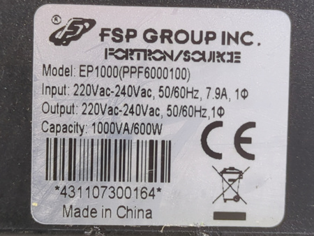 Zasilacz awaryjny UPS FSP Forton EP1000 600W/1000VA