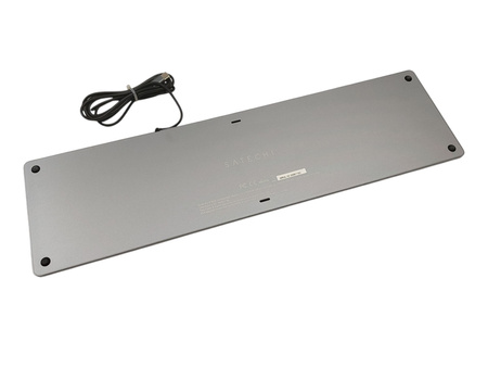 Klawiatura Satechi Slim W3 USB-C podświetlana z blokiem numerycznym szara