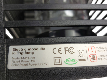 Lampa owadobójcza z panelem solarnym PALONE MSW-069