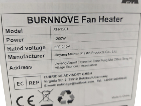 Grzejnik elektryczny XH-1201 1200W