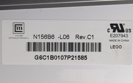 Matryca INNOLUX N156B6 -L06 15,6" 1366x768p 40pin BŁYSZCZĄCA