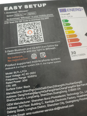 Lampa Reflektor LED RGB BLFL-LFCA 30 W