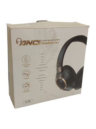 Słuchawki bezprzewodowe nauszne H30 czarne