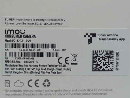 Kamera Imou IPC-K2ECP-5H2W 5MP PTZ WiFi 355°