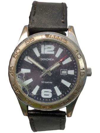 Zegarek męski na pasku Sekonda 3252 brązowy