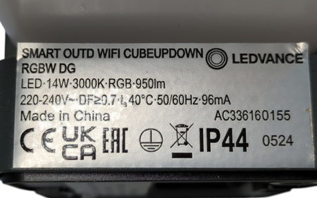 Intelignetny kinkiet LED SMART+ WIFI CUBE Updown 13,5W RGBW Ledvance