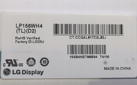 Matryca LG LP156WH4 (TL)(D2) 15,6" 1366x768px 40pin Matowa