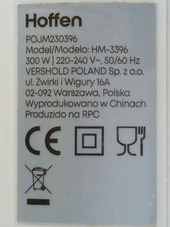 Mikser ręczny Hoffen HM-3396 300 W biały