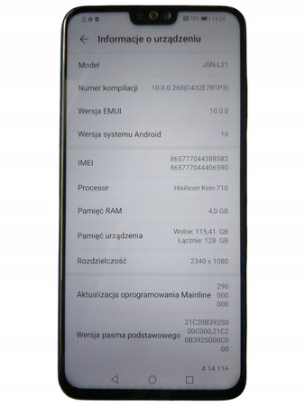 Smartfon Honor 8X JSN-L21 4/128GB 6,5'' Niebieski