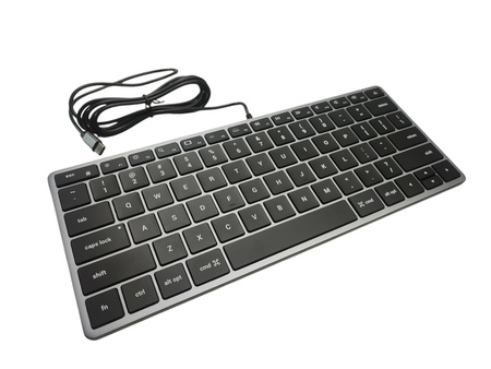 Klawiatura Satechi Slim W1 przewodowa LED USB-C Mac i iOS szara