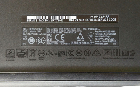 Laptop Dell Latitude 7280 i5-6300U 8GB RAM 512GB M.2 12,5'' FHD