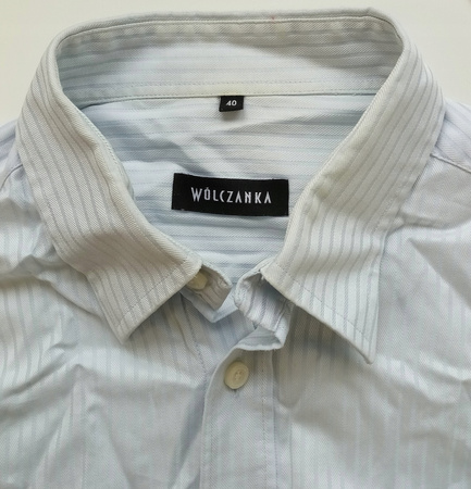 KOSZULA MĘSKA WÓLCZANKA ROZMIAR 40 W PRĄŻKI