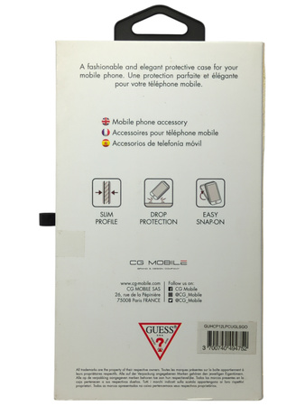 Etui Guess Glitter Gradient Script do Apple iPhone 12 Pro Max Gold