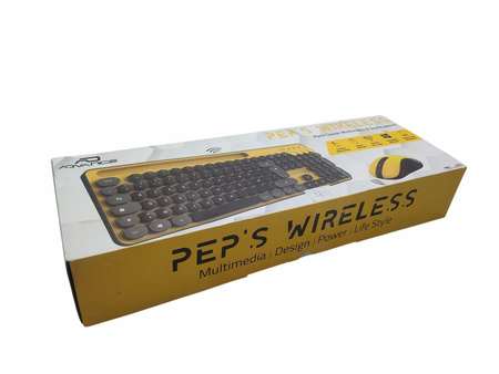 Bezprzewodowy zestaw AD Advance PEP'S klawiatura i mysz AZERTY